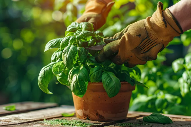 como podar la albahaca