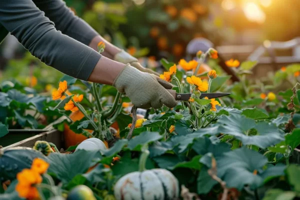 como podar una planta de calabaza